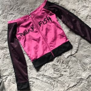 Vintage Y2K 90s/00’s Punkyfish boat neck zip up pink & purple small punk rave